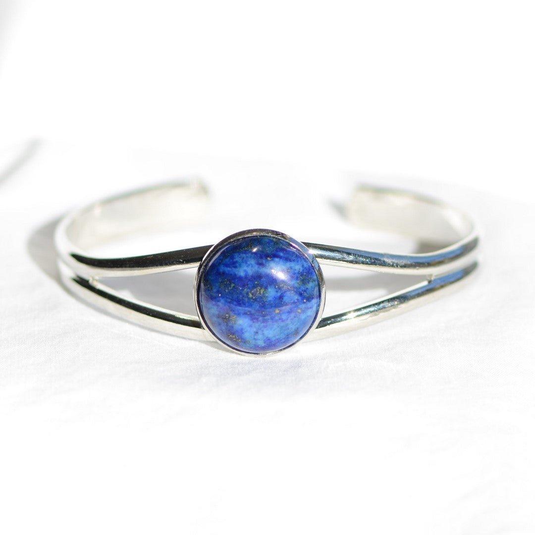 Bracelet "Contrôle" en Lapis Lazuli Bangle - Pièce de Bijouterie - lespierresdubienetre