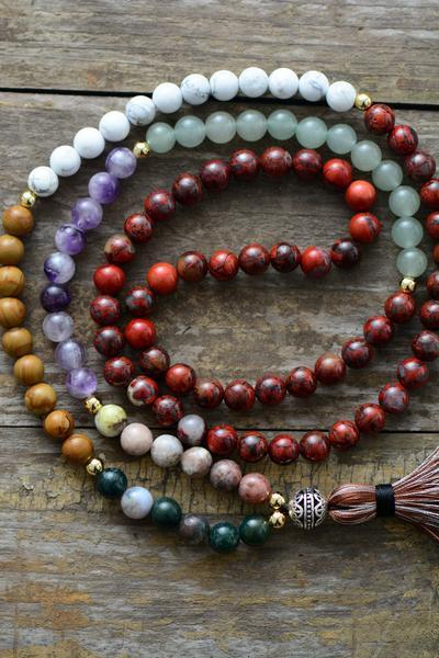 Collier Boho Mala 7 Chakras - lespierresdubienetre